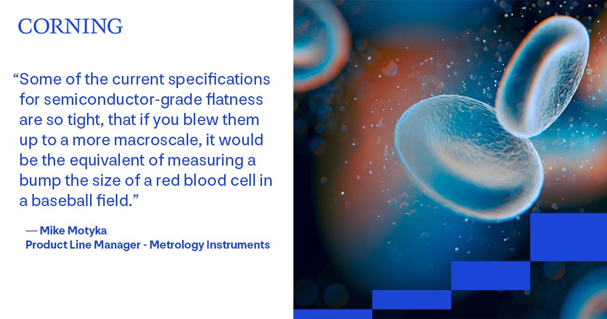 As we continue to celebrate #WorldInterferometryDay, we are shining a light on hyper-precise Corning metrology instruments, which ensure microchips are measured and manufactured to specifications invisible to the human eye. Learn more here: ms.spr.ly/6014Y6Yhk.