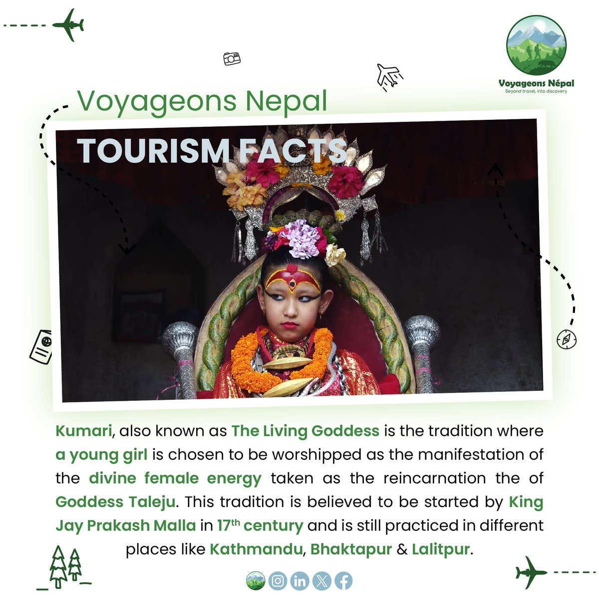 Do you know? Nepal's tourism scene is soaring to new heights! 

Come, and be a part of Nepal's incredible tourism evolution! 

#DiscoverNepal #TravelFacts #Lumbini #VoyageonsNepal #ImmersiveTravel #PassiveIncome
