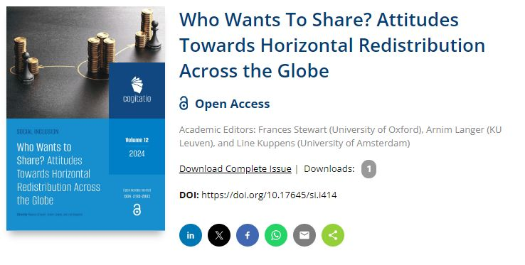 ✨Delighted to share the latest #openaccess issue of <a href="/CogitatioSI/">Social Inclusion</a> on group-based redistribution across the globe, which I co-edited with Frances Stewart &amp; Arnim Langer.

Check out all contributions here: cogitatiopress.com/socialinclusio…