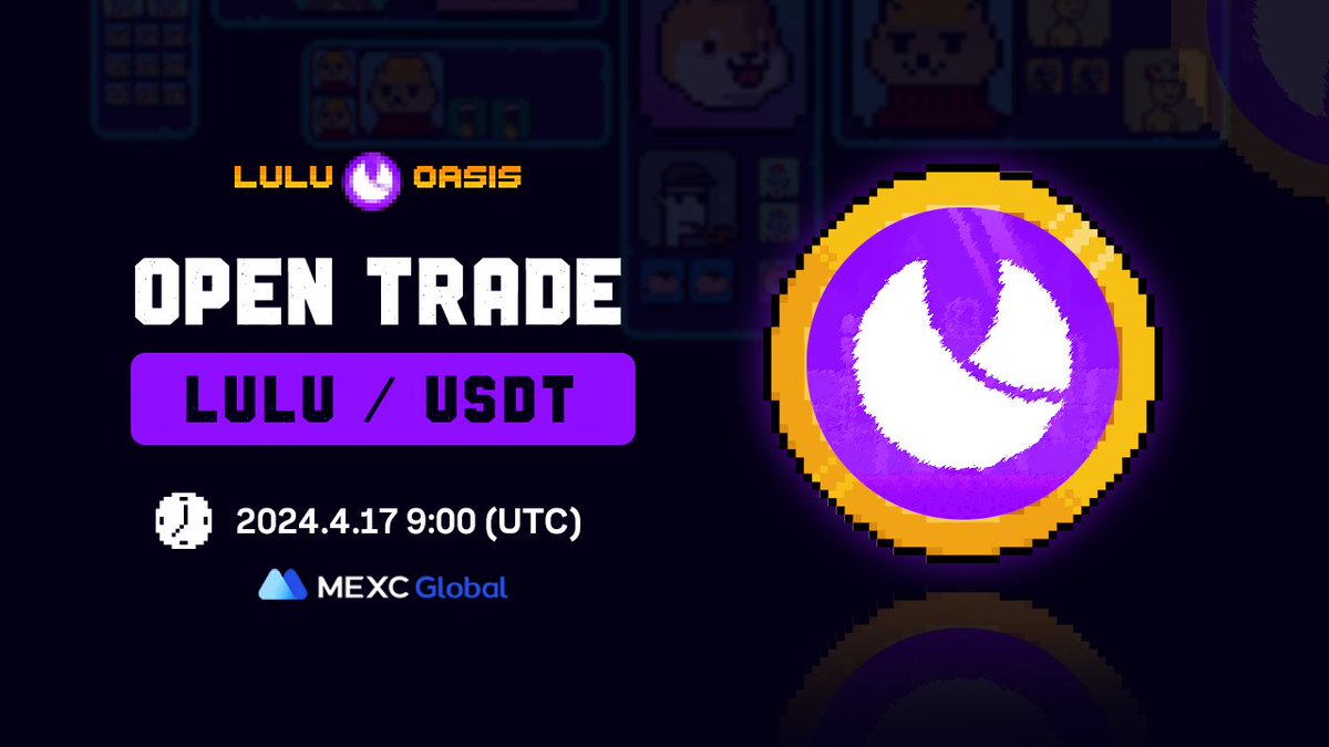 🚀 Official Listing Announcement for #LuluOasis! 🌟

We're excited to confirm that our official listing is set for April 17th at 09:00 UTC on <a href="/MEXC_Official/">MEXC</a> ! Get ready to join us on this milestone day.

🎉 To celebrate, we have an exclusive token claim method! Here's how to