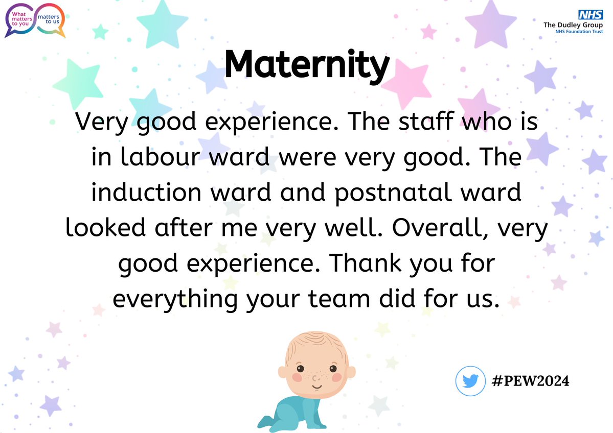 #PEW2024 Lovely feedback from a very thankful patient who was on our Maternity unit! @jillfaulkner65 @DudleyGroupCEO @MataMorris_SK @DudleyGroupNHS