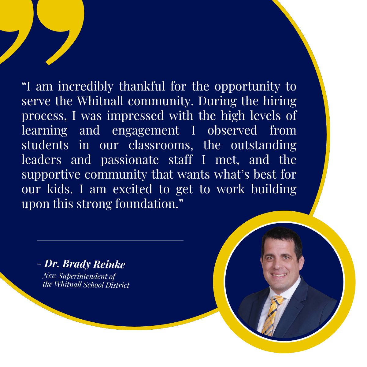Ahead of his official start date, Dr. Reinke is already hard at work, committed to ensuring a seamless transition. He's collaborating closely with the current board and interim superintendent to set the stage for success.
#WhitnallPride #whitnALLIN