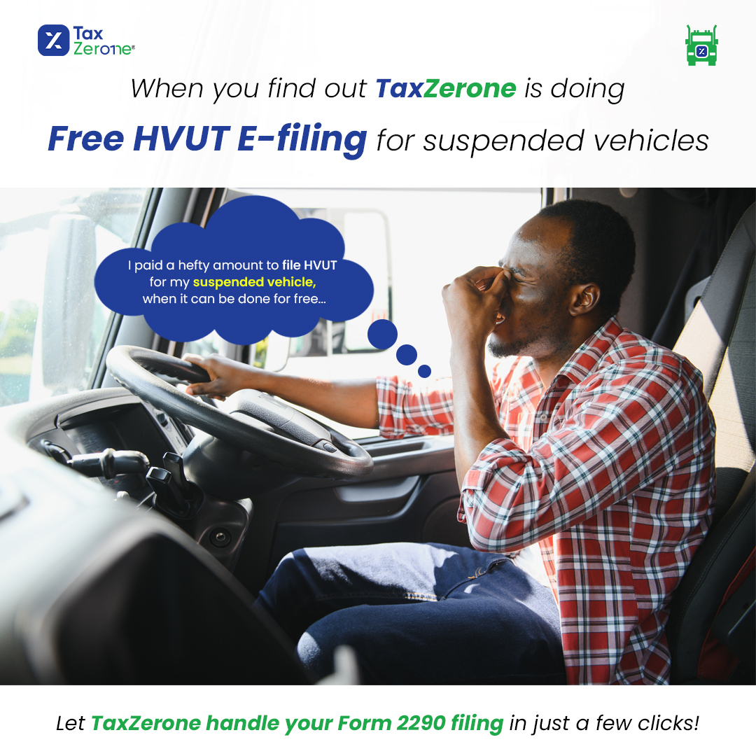 Fuming with frustration when you realize you have been overcharged for your suspended vehicle's #Form2290 filing. But wait! TaxZerone swoops in with a solution: #free filing! Don't let fees weigh you down – switch to TaxZerone today! #TaxZerone #Form2290 #Freefiling