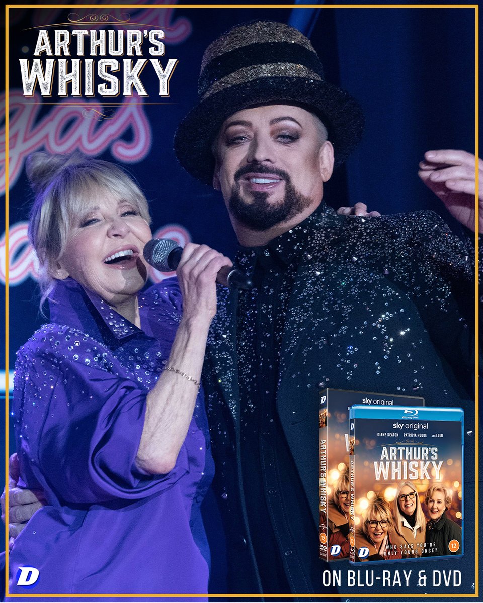 Don't miss pop legends Lulu and Boy George in Arthur's Whisky! @lulushouts @BoyGeorge ❤️ This moving and heart-warming comedy also stars Oscar winner Diane Keaton and Patricia Hodge! Own it on Blu-ray & DVD from 13th May! 🇬🇧💿 Pre-order #ArthursWhisky: tinyurl.com/arthurswhisky