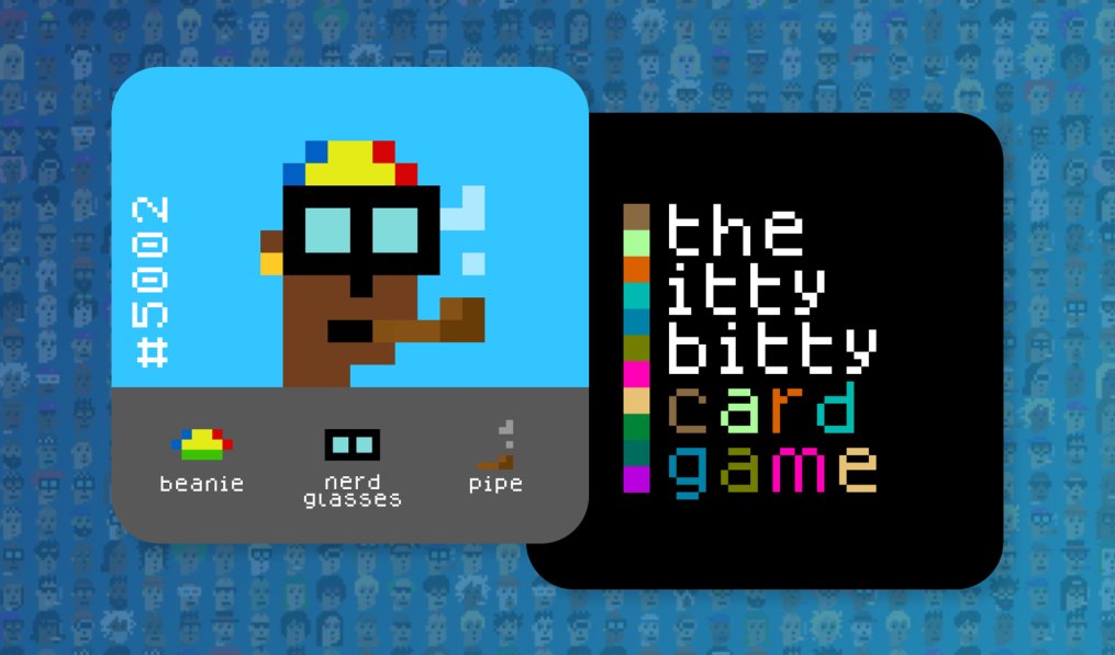 Elypse_Pink's tweet photo. Welcome to the itty bitty card game, @ittybits_eth
#5002, owned by ME! I am permanently in the final edition of the game!
Get your #ittybit added to the game by going to https://t.co/37wOZxQ6rv and reserving the founders punk edition for only 0.025E. Come be a part of our development.
🤏🤏🤏
Read more about ittybits: https://t.co/BpKpUnr3A1
Join us in Discord: https://t.co/vxPglCJMRp