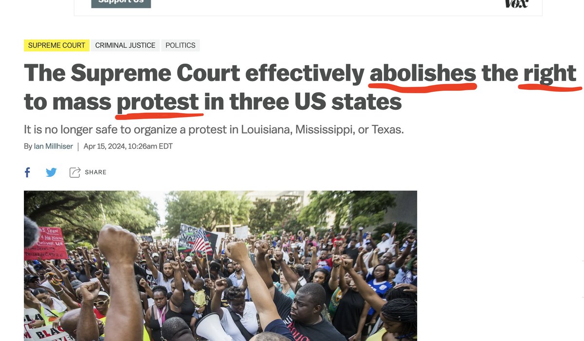 🚨 BREAKING: Right to protest not just abolished in 3 states but it's now ruinous for the organizers. If you organize a protest in any of these states, you're legally responsible for every single person AND every counter-protester.