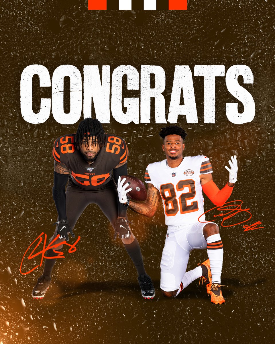 Browns's tweet image. Two dawgs retiring as Browns 
 
Congrats to Kirko and Higgins!

📰 » bit.ly/3U0AZG7