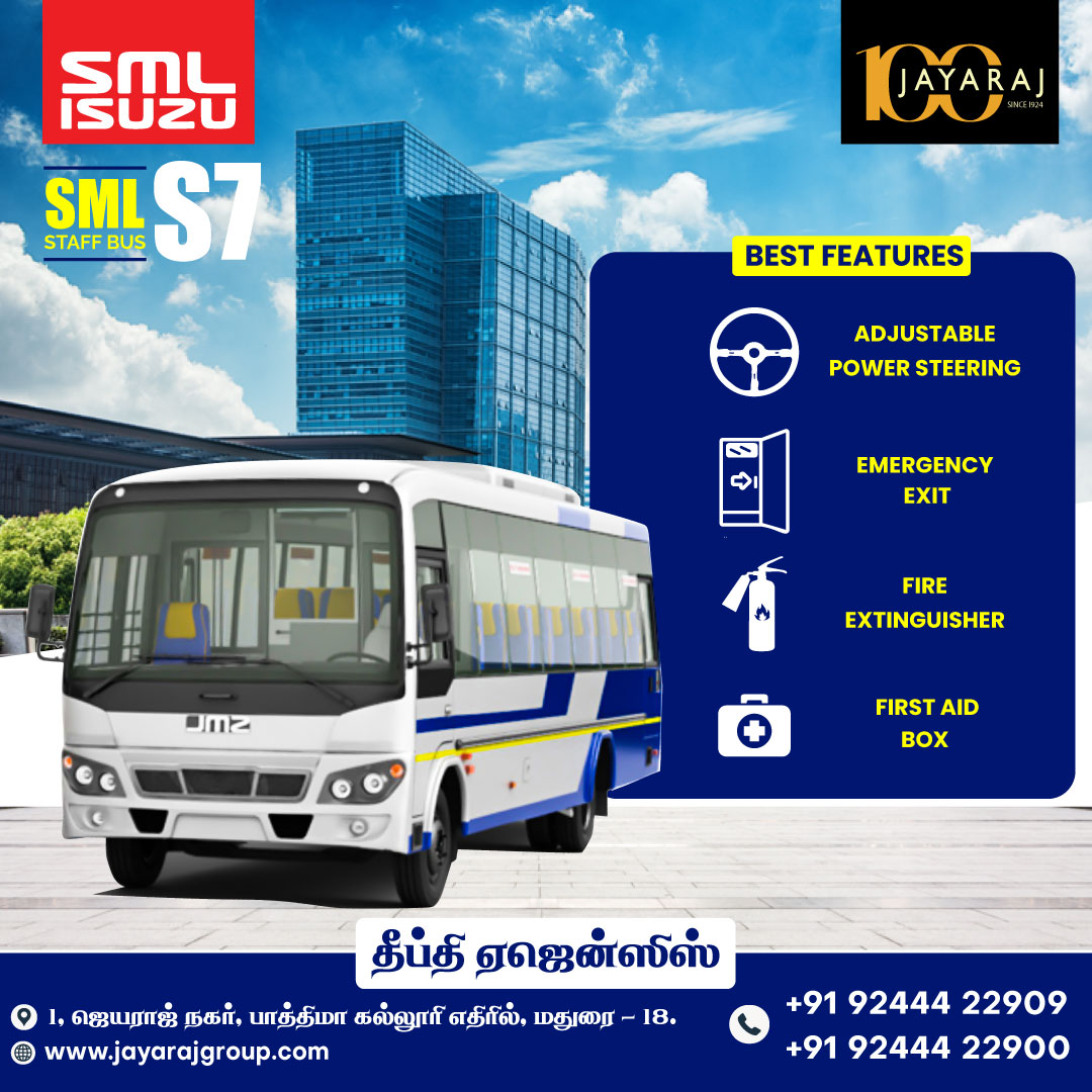 S7 Staff Bus - SML - Deepthi Agencies - Madurai
#tamilnewyear #happytamilnewyear #puththandu #tamil #tamilculture #tamilday #celebration #newyear #happytamilnewyear2024 #tamilnadu #tamilputhandu #tamilfestival #trending #new #sml #isuzu #deepthiagencies #madurai