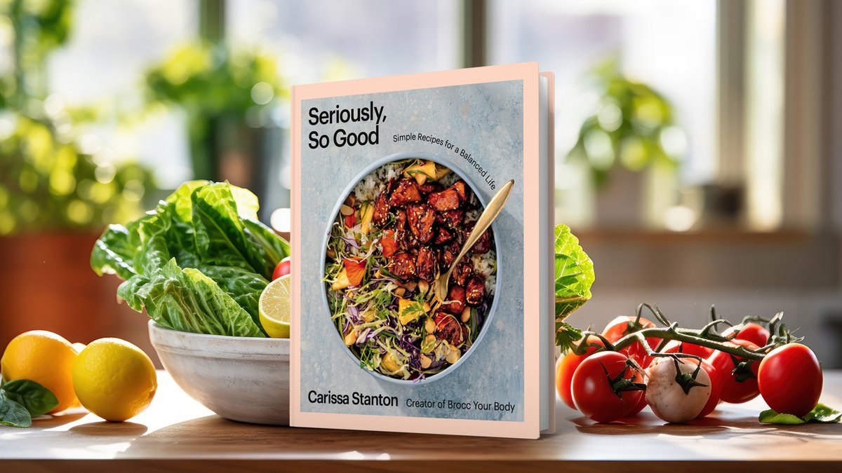 'It's officially here - happy pub day to SERIOUSLY, SO GOOD, your new kitchen companion by @broccyourbody's Carissa Stanton, packed with recipes that'll love you just as much as you'll love them! #SeriouslySoGood #BroccYourBody #FlavorBomb #FoodieReads