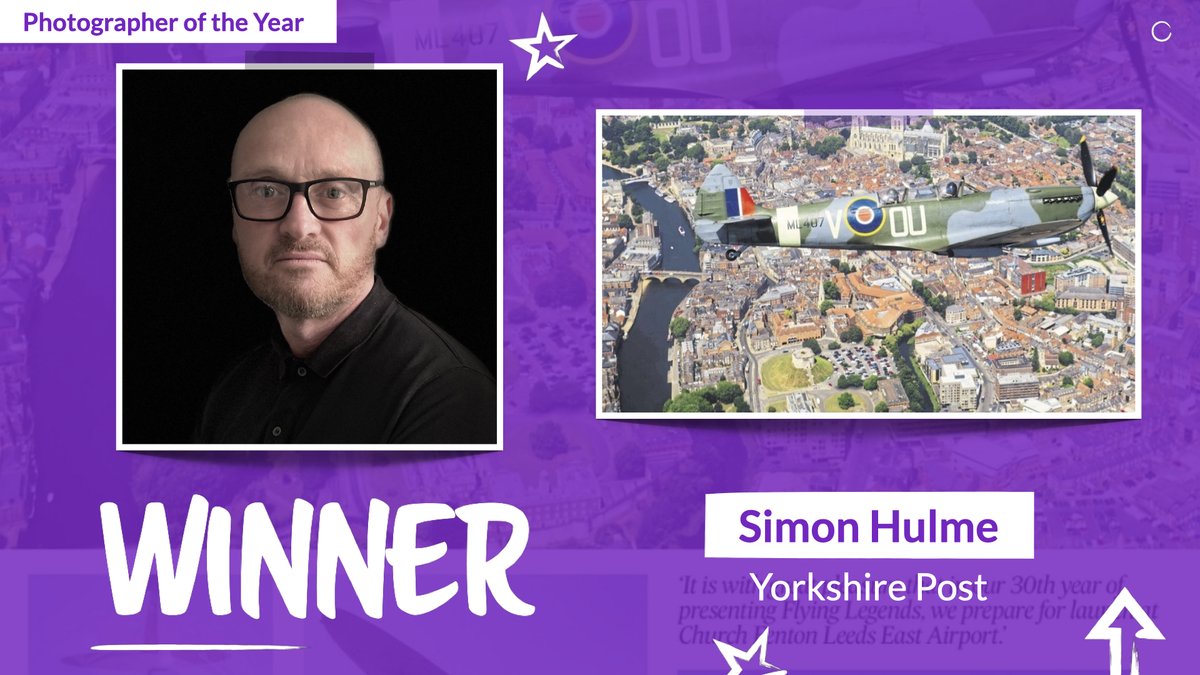 Congratulations to Simon Hulme / @simonhulmeYPN on winning in the Photographer of the Year category at the #RegionalPressAwards 2024!
