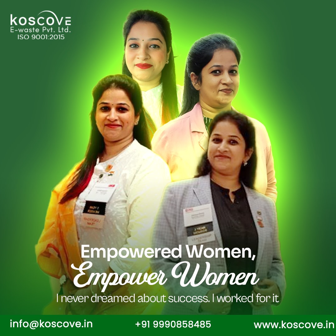 Dream it, believe it, and achieve it—this is the mantra at KOSCOVE, where women are not waiting for opportunities but creating them. 

📧 info@koscove.in
📞 +91 9990858485
🌐 koscove.co.in

#Empowerment #EcoLeaders #SustainableFuture #Women #EwasteWarriors