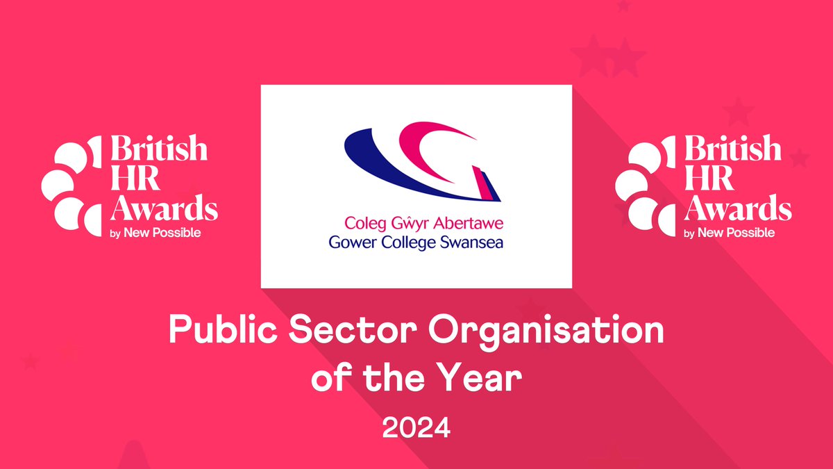 Now for the moment we’ve all been waiting for, the first award of the day is ‘Public Sector Organisation of the Year’, and the Winner is… @GowerCollegeSwa, congrats! #HR #People #Awards