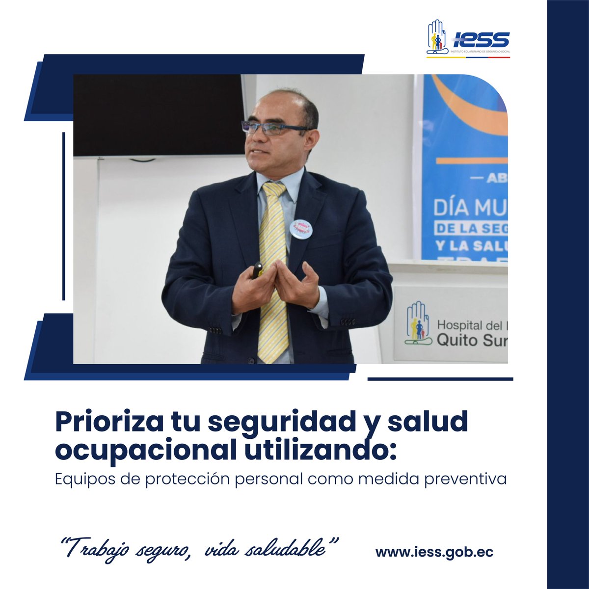 El especialista #EdisonRamón resaltó en la conferencia #MisaludMiDerecho la vital importancia de la seguridad y salud ocupacional ante la exposición a factores biológicos, instando a la implementación de medidas preventivas y proteger el bienestar de los trabajadores.