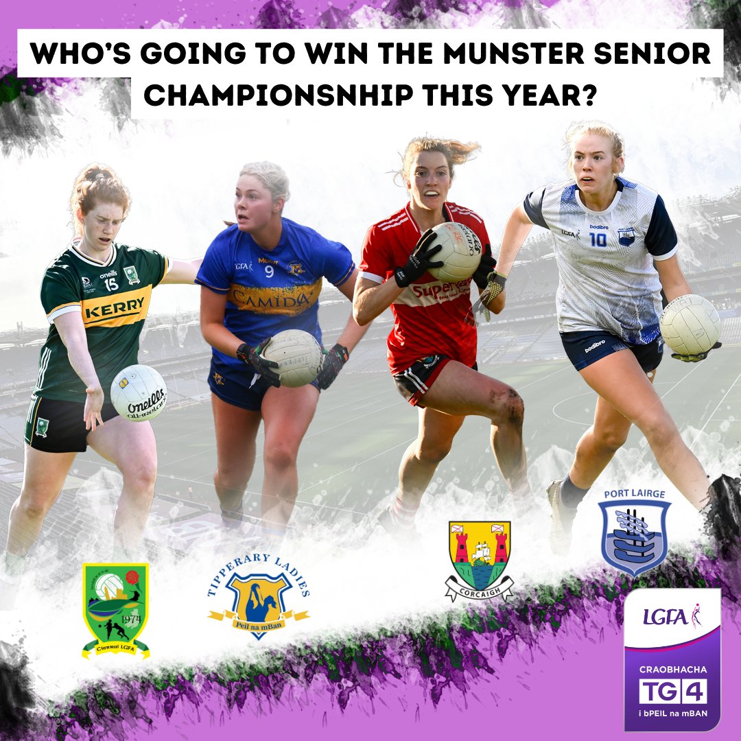 Coming 🔜 The 2024 @TG4TV @MunsterLGFA Senior Championship gets underway next Saturday, with @kerryladiesfoot up against @TippLadiesFB (Fitzgerald Stadium 1.45pm), while @WaterfordLGFA take on @CorkLGFA (Fraher Field, 3.45pm) Who's your tip for glory? 🏆 #ProperFan