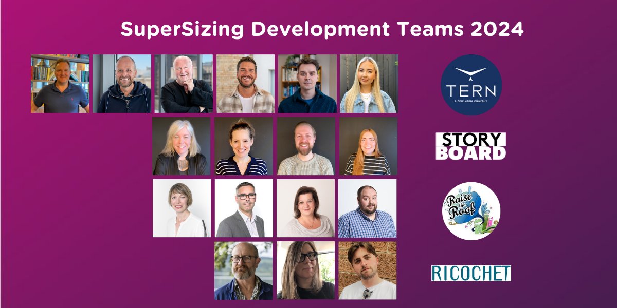 Following a successful first edition, we are delighted to announce a new SuperSizing Development Teams cohort. We look forward to supporting @TernTelevision @StoryboardTVUK @RTRPGlasgow and Ricochet's development teams! Find out more about the delegates bit.ly/3Uil07o