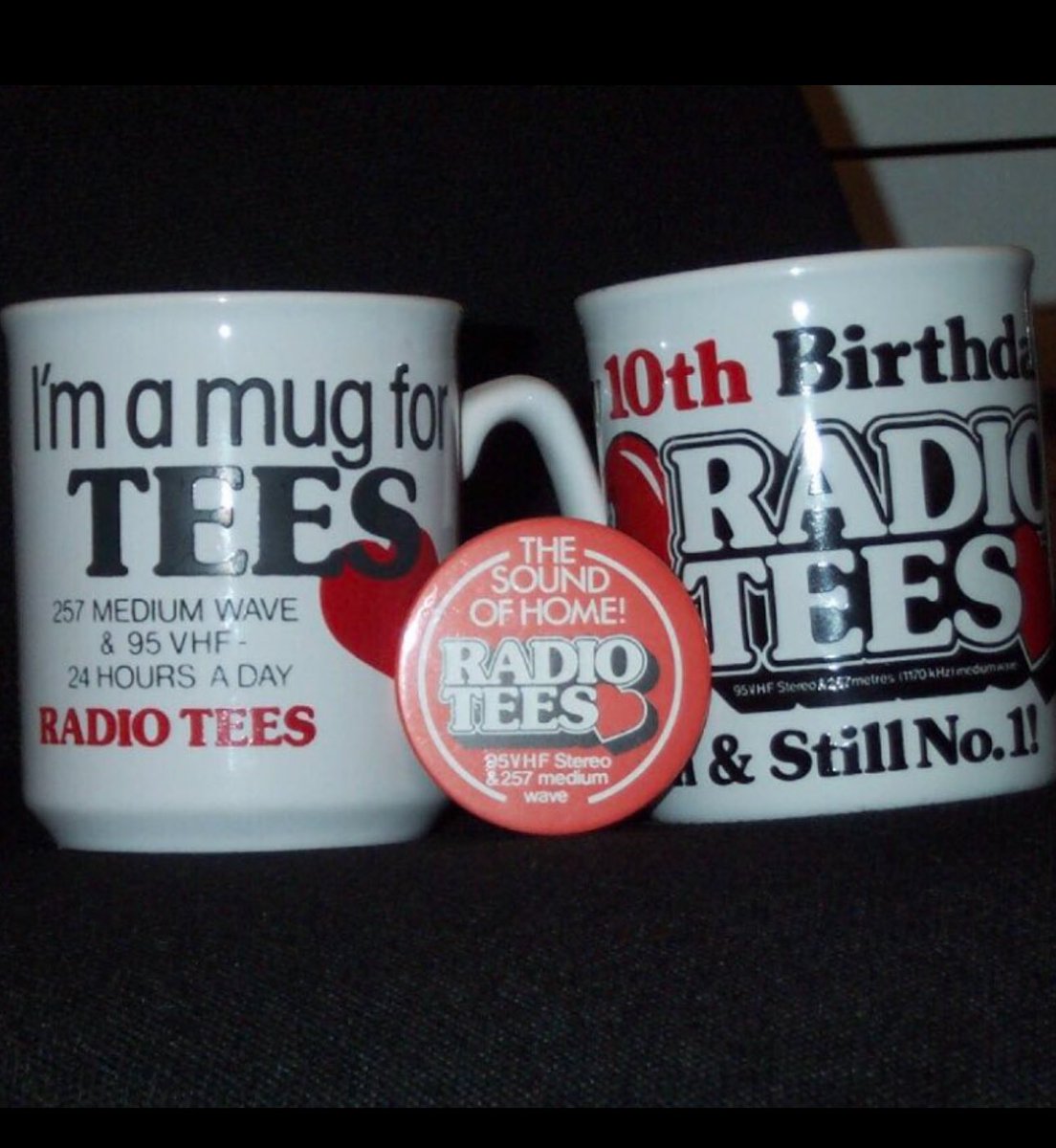 It’s time to say goodbye to some big radio brands today as they transition to @hitsradiouk. It’s goodbye to @TFMradio formerly #RadioTees who have been broadcasting to Teesside and the North East since 1975 #showusyourmugs (mug credit @johnfostervoice)