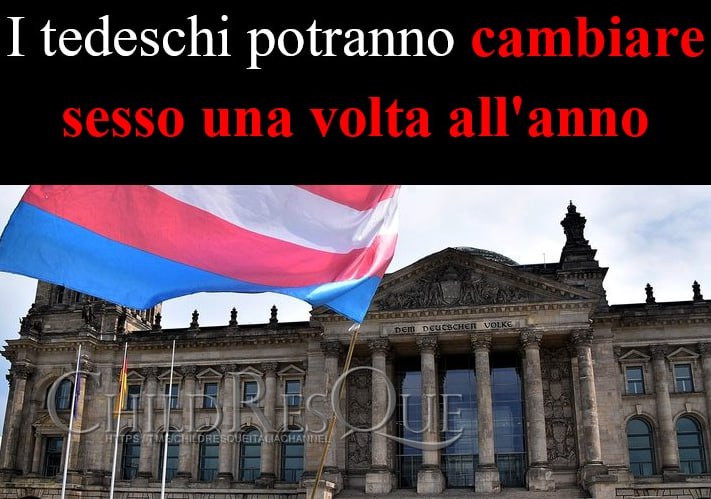 Bera49164308's tweet photo. 🛑🌈#Trans_Follia
⚡️🌈I TEDESCHI POTRANNO CAMBIARE SESSO UNA VOLTA ALL'ANNO⚡️
#16aprile
#News_EU_Germany #Brain_Washing #Framing_gender #Gender_mainstreaming
https://t.co/grvFBSpctU https://t.co/59ZDC7fuA2