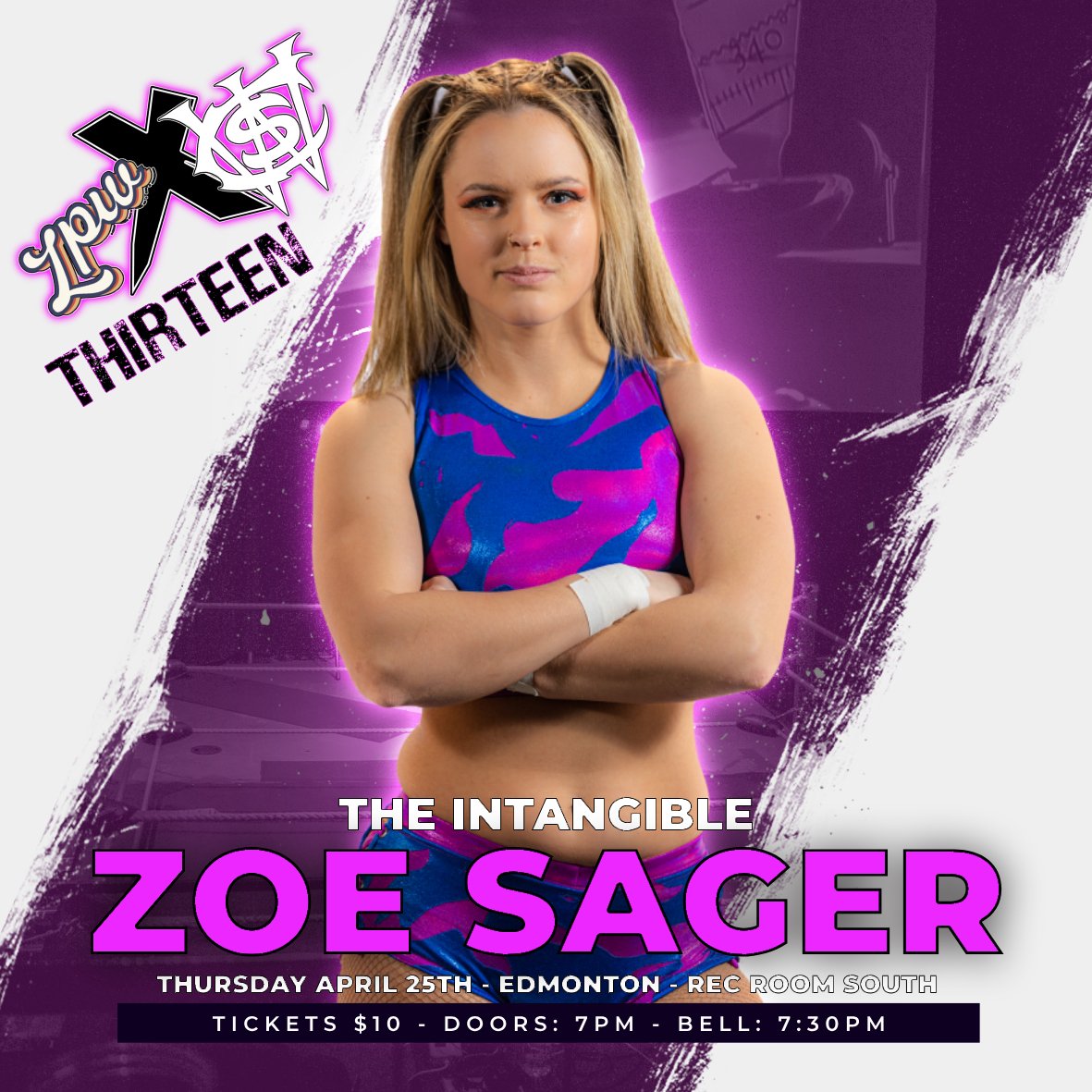 🚨LIVE WRESTLING! EDMONTON!🚨 LPWxCWS #13 - A PREQUEL TO LPW25 THURSDAY! APRIL 25TH! AT THE REC ROOM SOUTH! FEATURING THE INTANGIBLE ZOE SAGER TICKETS AVAILABLE IN ADVANCE AT THE LINK OR AT THE DOOR FOR ONLY $10(+fees)! 🎟️ tixr.com/groups/lovewre… 🎟️ BE THERE! JOIN THE
