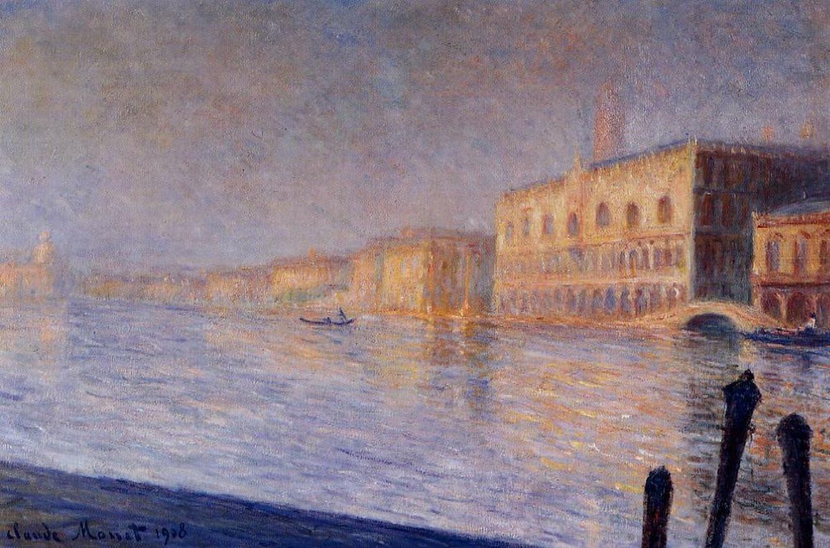 The Doges' Palace, 1908 #impressionism #claudemonet wikiart.org/en/claude-mone…