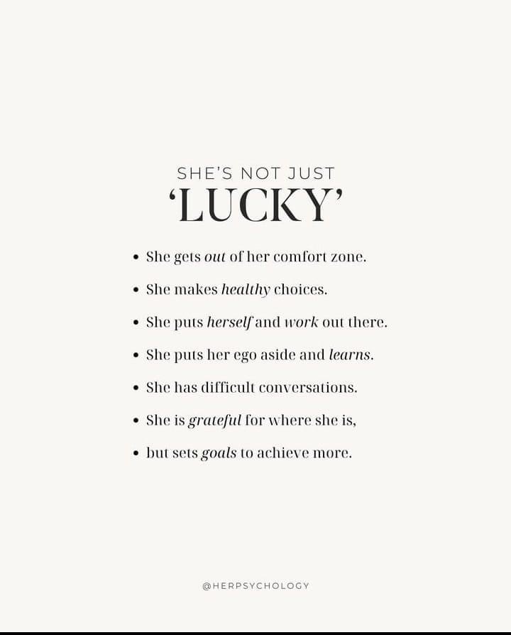 Facts- it’s never luck