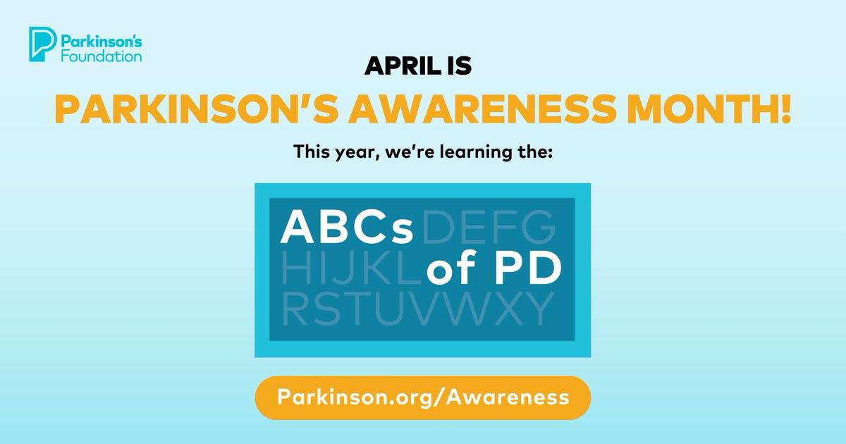 Parkinson’s disease (PD) is complex, and there are many different symptoms to recognize. This year during Parkinson's Awareness Month, we are sharing the ABCs of PD to bring attention to this life-changing disease. Learn your PD alphabet today!

#ABCsOfPD