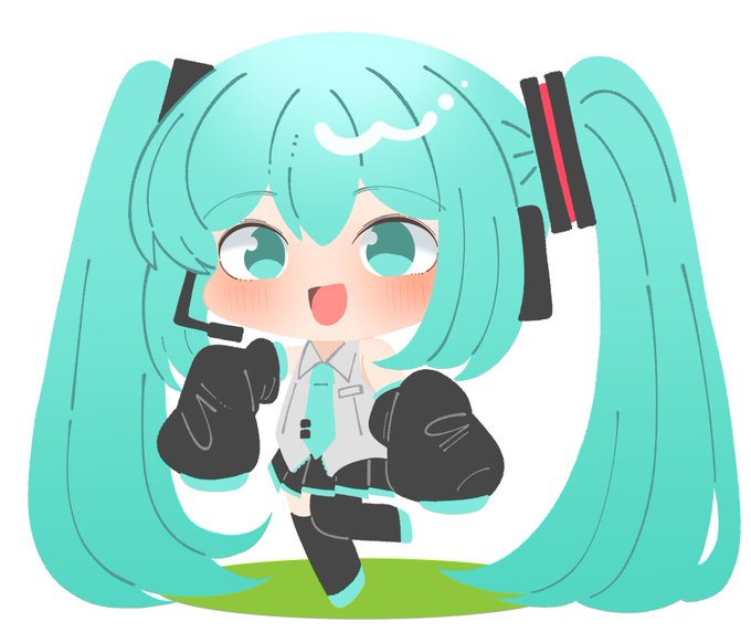 お目めぱっちりのちっちゃいミクさん 