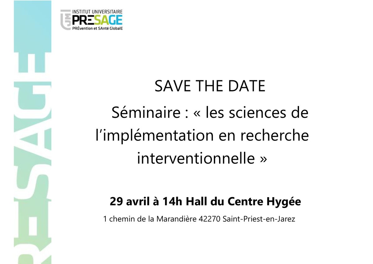 Institut PRESAGE tweet media