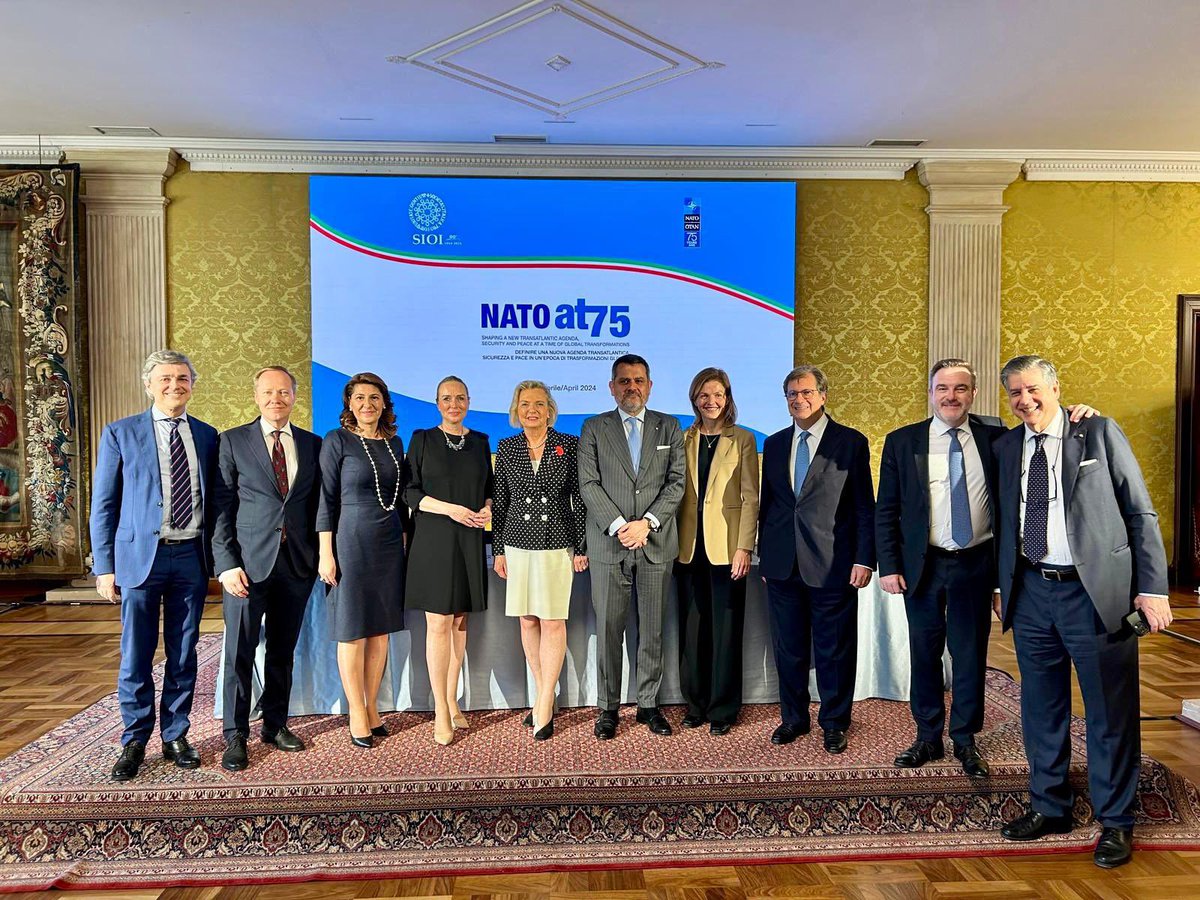 GabrielaDancau's tweet photo. Glad to attend the #NATOat75 Conference “Shaping a new transatlantic agenda, security and peace at a time of global transformations” in #Rome opened by Italy’s President HE Sergio Mattarella.
Thank you @SIOItweet & @NATO Public Diplomacy Division!
#WeAreNATO #StrogerTogether https://t.co/lp3UAzjwOr