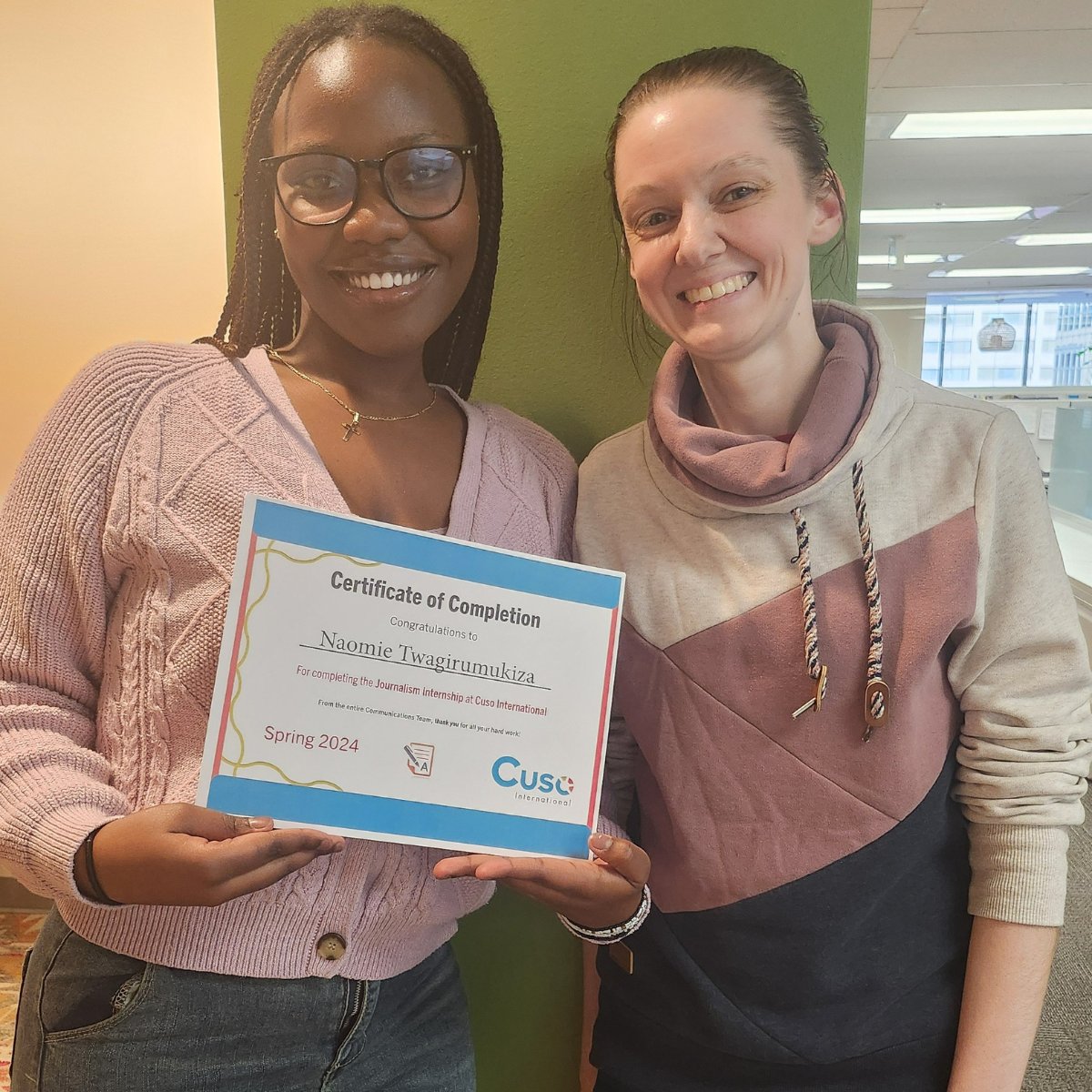 💙 Thank you, Naomie Twagirumukiza, our fantastic journalism intern from <a href="/AlgonquinColleg/">Algonquin College</a>. It was a pleasure having you on our team. Your contributions will live on in future Cuso International publications. Keep learning and writing!

<a href="/N_Moyer/">Nicolas Moyer</a> <a href="/jooliemccann/">Julie McCann</a> <a href="/Algonquinjourn/">ACjournalism</a>