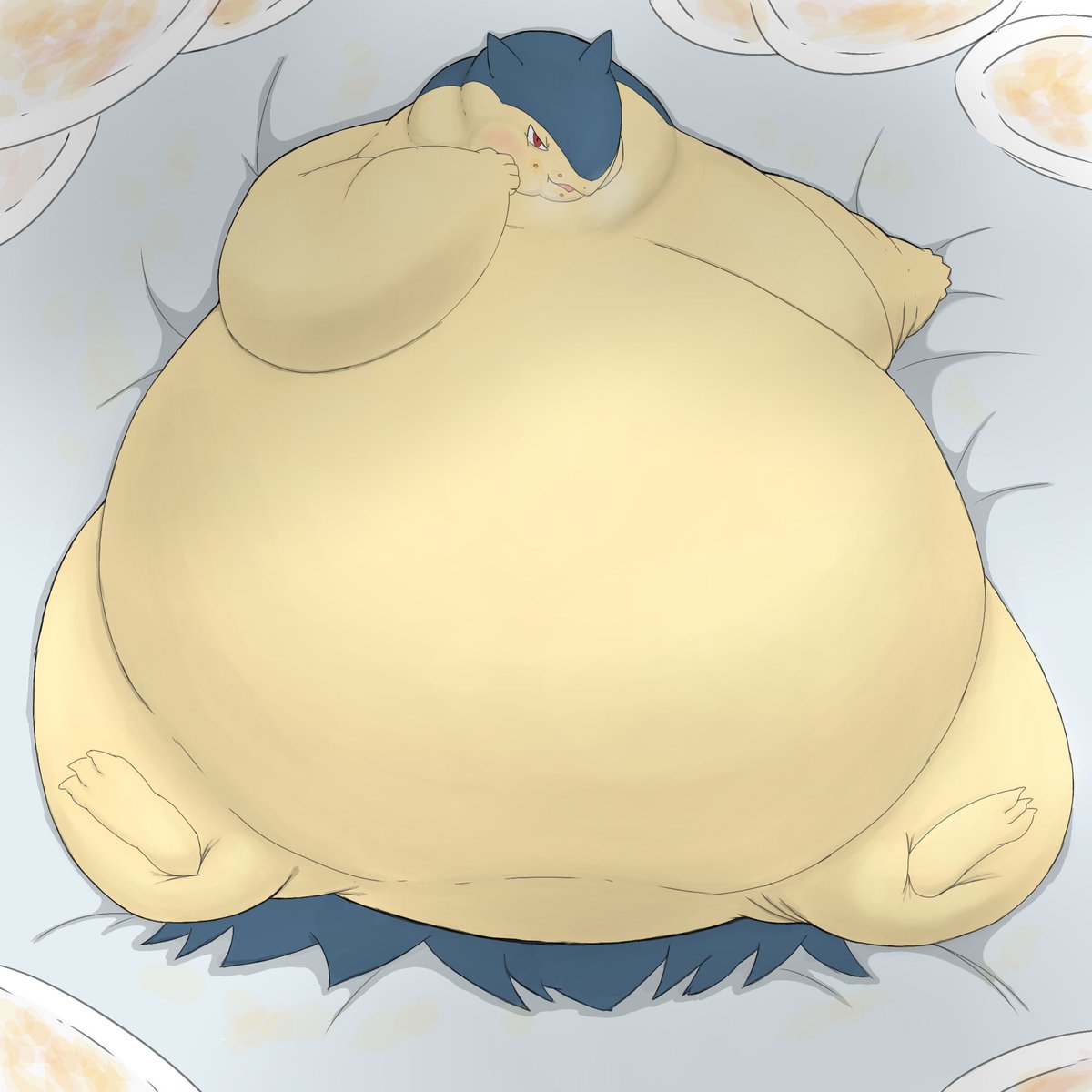 たくさん食べて丸々と肥えたバクフーン