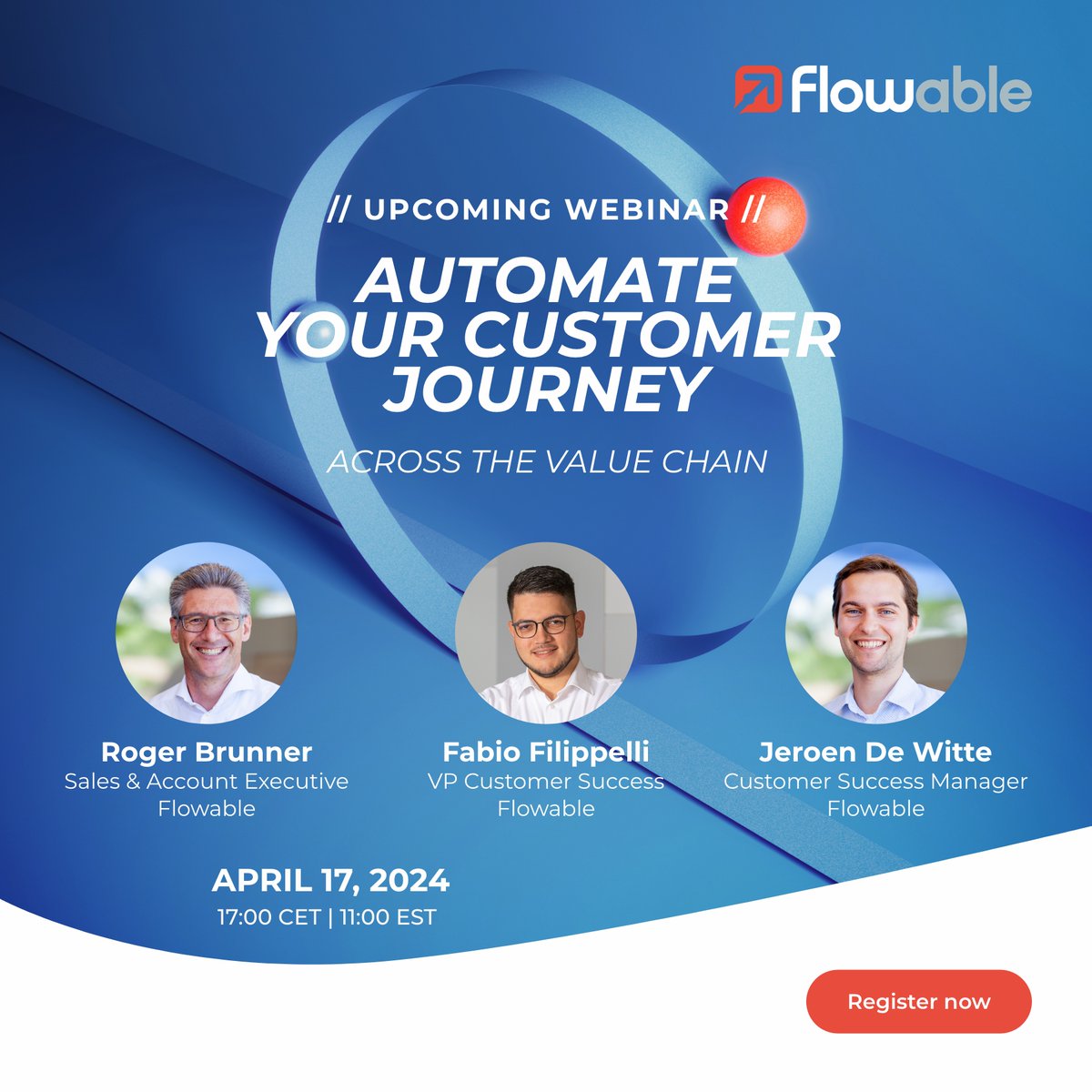 Happening tomorrow: An exclusive webinar on how to automate your customer journey across the value chain. Bring intricate automation projects to life, optimize costs and improve customer experiences. 

Secure your spot: go.flowable.com/tw/webinars/au…

#cx #customerjourney #webinar