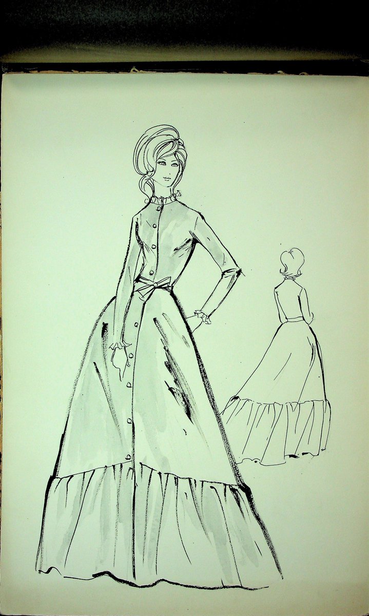 These beautiful sketches of full-length dresses dated between 1952 and 1979 can be discovered in the Sybil Connolly Design Sketches collection, made available #OpenAccess in the DRI Repository by @HuntMuseum doi.org/10.7486/DRI.jh… #ArchiveFashion #Archive30 @AStitchinTime13