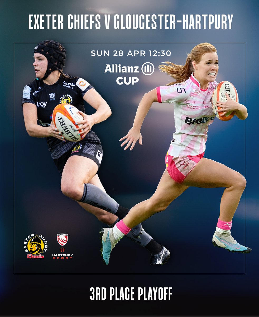 Exeter Chiefs Women (@exechiefswomen) on Twitter photo We have the 3rd Place #AllianzCup play-off here at Sandy Park #ChiefsFamily! ๐ก
๐คฉ This fixture is included for Season Ticket Holders.
๐บ Watch the Men take on Gloucester away post-match.
๐๏ธ bit.ly/49IuBJc
We're excited to see you there! ๐
#JointheJourney | <a href="/ThePWR/">Premiership Women's Rugby</a> We have the 3rd Place #AllianzCup play-off here at Sandy Park #ChiefsFamily! ๐ก
๐คฉ This fixture is included for Season Ticket Holders.
๐บ Watch the Men take on Gloucester away post-match.
๐๏ธ bit.ly/49IuBJc
We're excited to see you there! ๐
#JointheJourney | <a href="/ThePWR/">Premiership Women's Rugby</a>