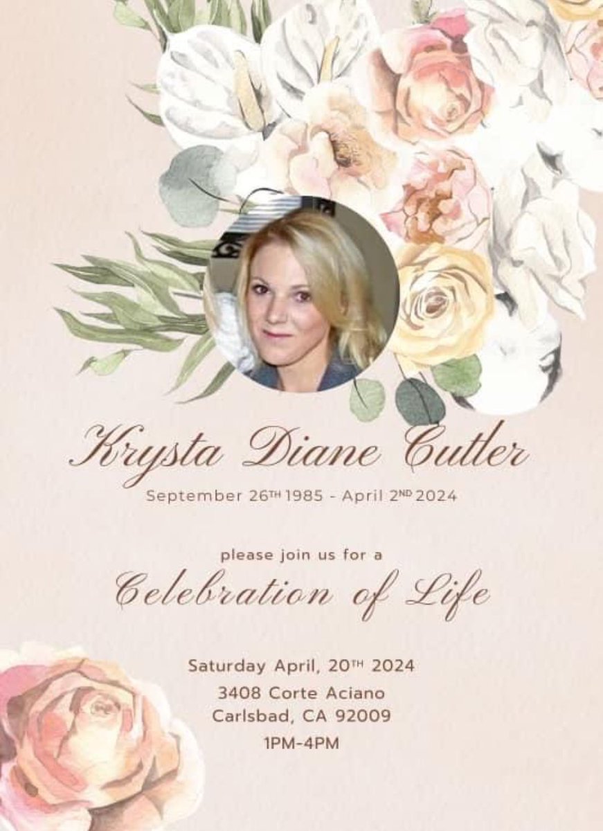 The hits just keep coming…my cousin Krysta recently passed away…RIP