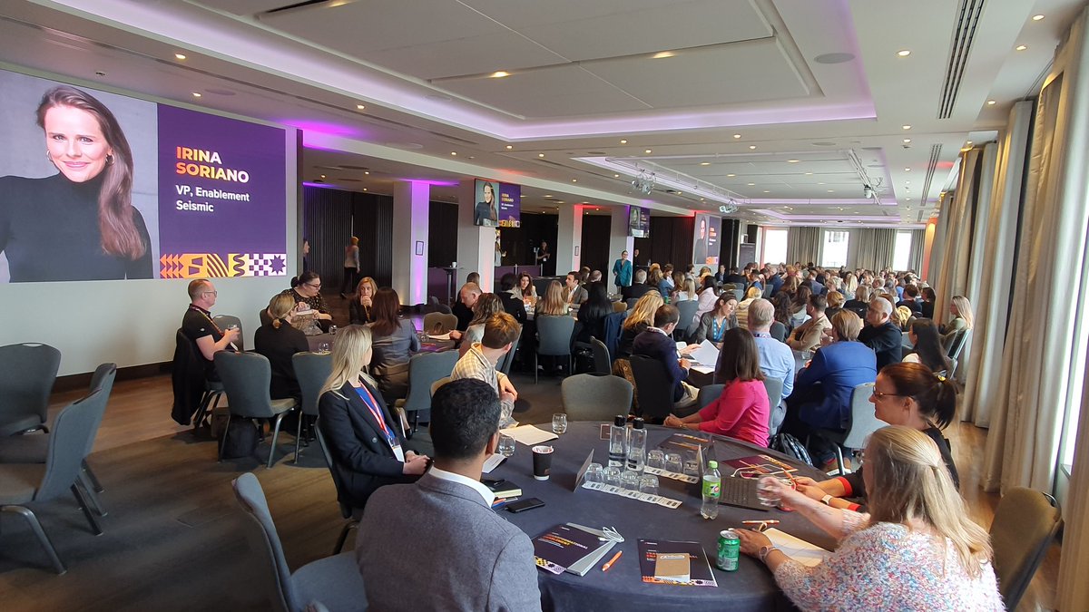 300 practioners at our afternoon Enablement Workshop at #Seismic City Tours London, led by Irina Soriano. Interesting shared journey and learnings from our Customers in the EMEA #SalesEnablement Community. Table breakout time!
#SeismicCityTours #SalesTransformation