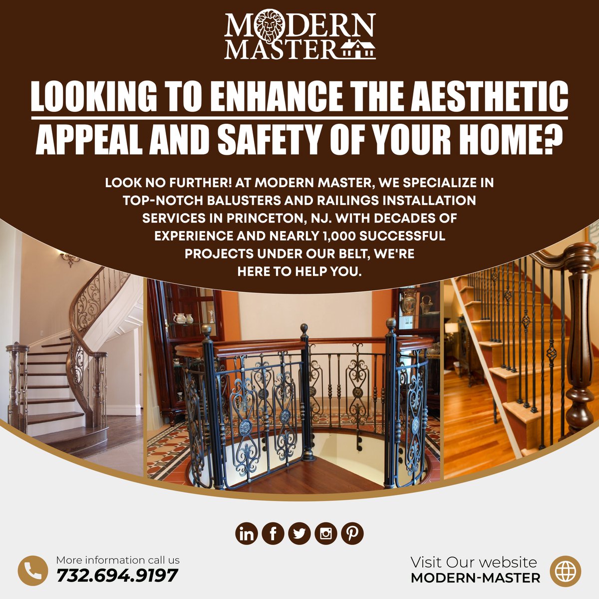 ModernMasterNJ's tweet image. Elevate Your Home with Stylish Railings and Balusters!

📞+1 732-694-9197
📱 modern-master.com

#HomeImprovement #PrincetonNJ #Balusters #Railings #SafetyFirst #Modernmaster