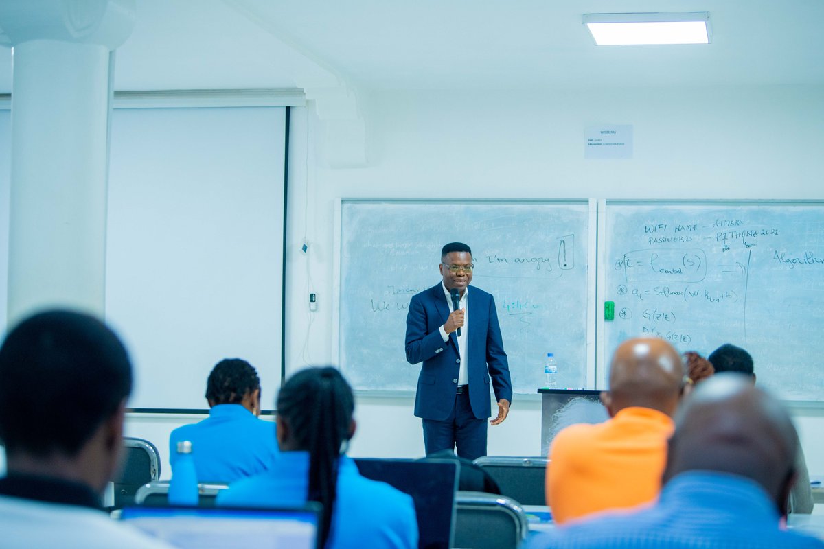 Our #T2P2024 host, Prof. Sam Yala - @AIMS_Rwanda Centre President, welcomed us to feel at home and safe during the workshop, and advised us to reflect on our contribution to the #sustainability of the continent through #DataScience #knowledgetransfer #capacitybuilding #training