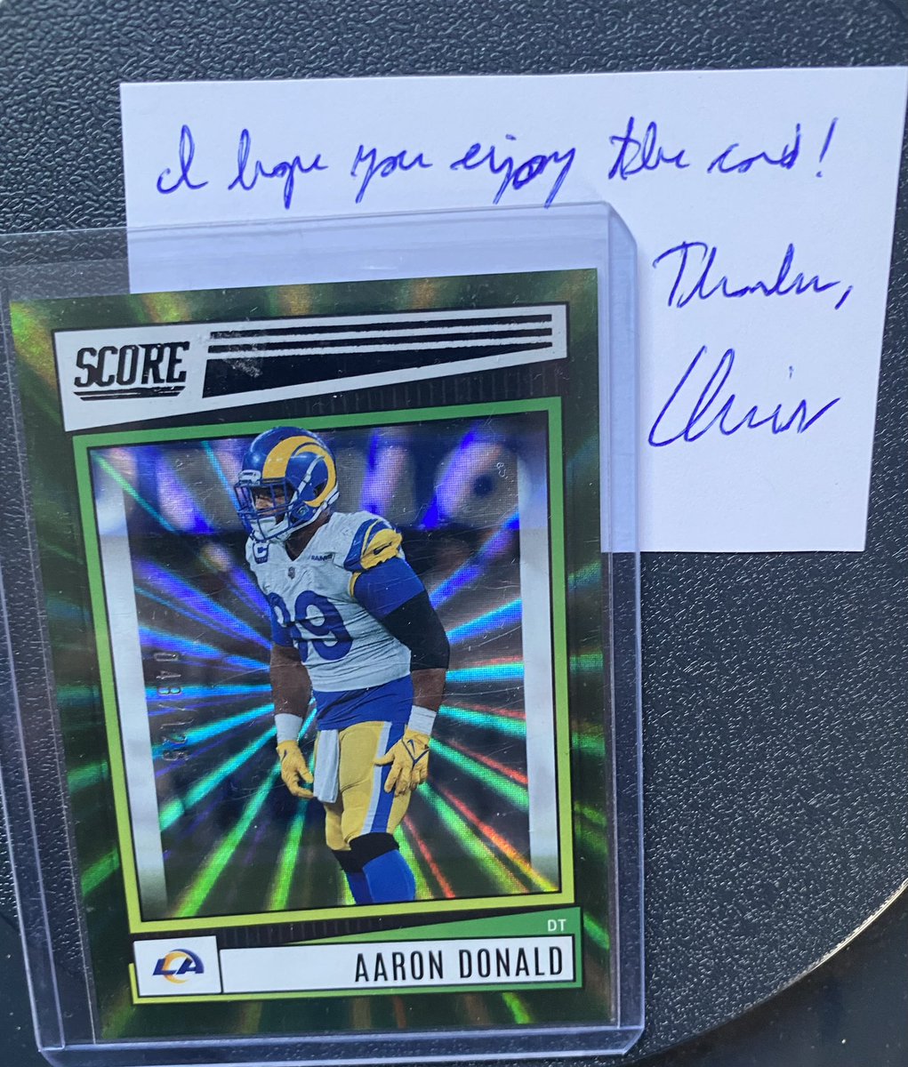 So busy with musical rehearsals after work (🤣) that I forgot to post yesterday’s mail day from @clrshonuff He just sent me this because he knows I’m a Rams fan 😳 I appreciate you sir 👊 Thank you Chris! 🙏🏻 #TheHobby ❤️