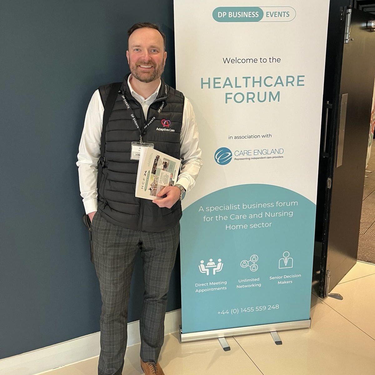 Jonathan White is at the @DPBusinessEvent and @CareEngland Healthcare Forum 2024 today and tomorrow, presenting our innovative solutions! Make sure to connect with Jon and seize the opportunity to gain firsthand insights into CLB Acoustic Monitoring, Visual Monitoring, and more!