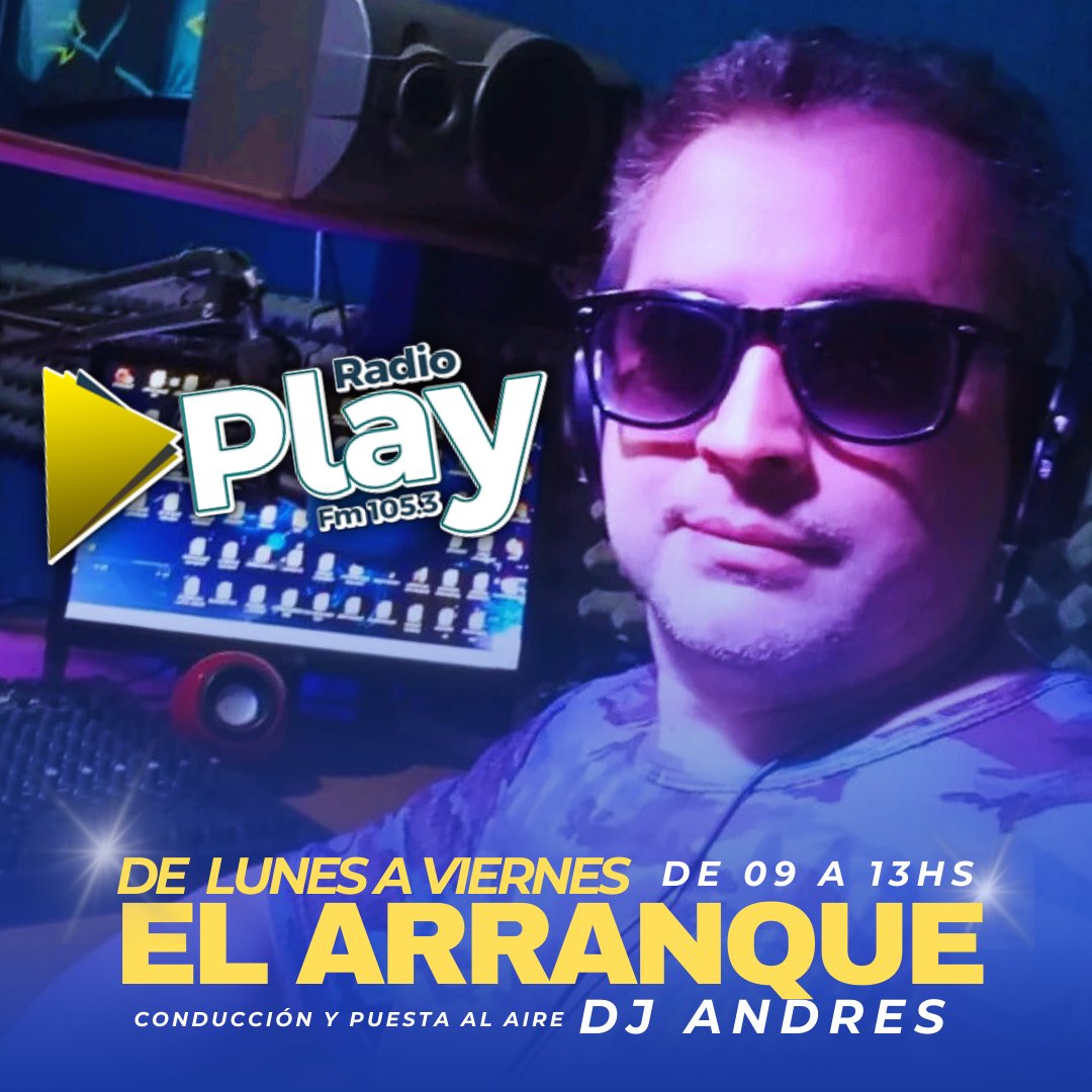 Playlostoldos's tweet photo. ¡"El Arranque" está de regreso con toda la energía junto a DJ Andrés de 09:00 a 13:00! No te pierdas este programa de lunes a viernes en el aire del 105.3 https://t.co/kYQyIObcF2