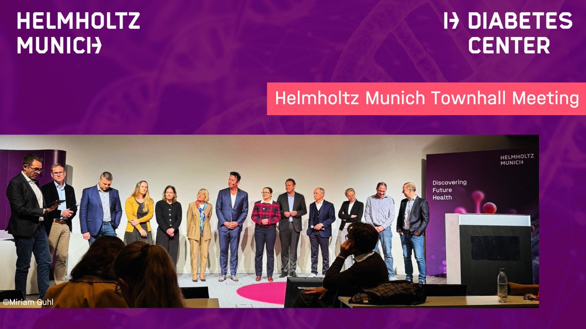 ✨Exciting insights today at the @HelmholtzMunich Townhall Meeting, with focus on the Diabetes Center!

Director Stephan Herzig, and further HDC leaders presented our latest achievements and shed light on #diabetes, #obesity, and #cachexia research. 🚀

🔗helmholtz-munich.de/en/hdc
