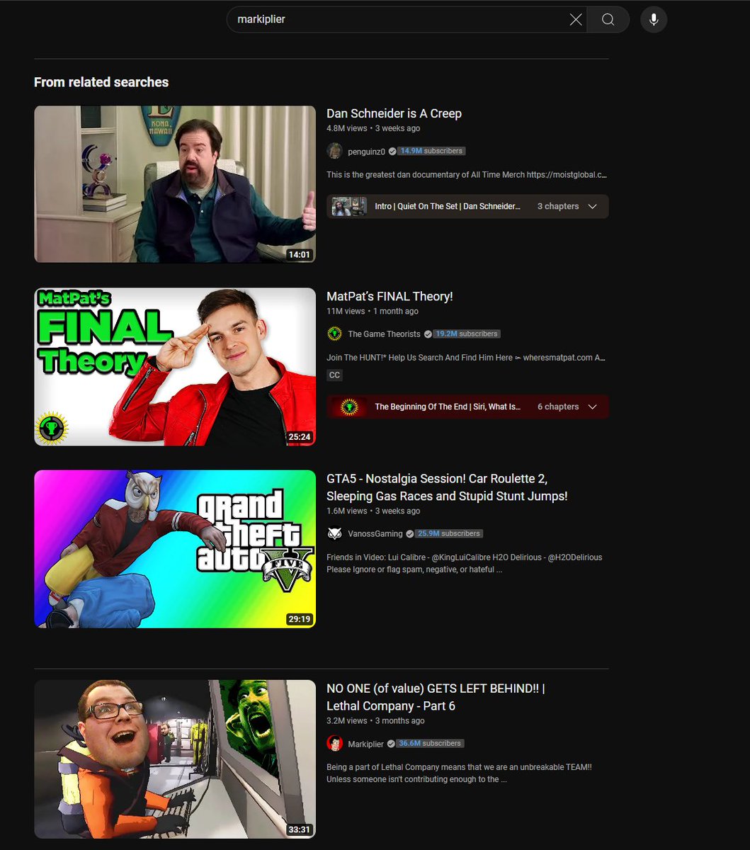 Thafnine's tweet photo. YOUTUBE LIFE HACK

youtube search is terrible, showing unrelated results and random bullshit that ISN'T what you're looking for 8/10 of the time

add before:2025 (or any year) and the search instantly fixes itself and shows results you're actually looking for :) https://t.co/eAazb9fdXS