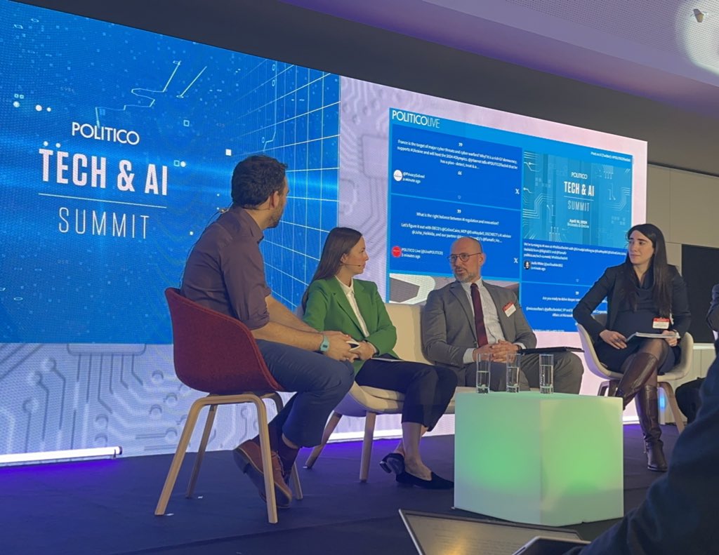 #POLITICOTechAI Discussing implementation challenges and next steps to AI regulations. Not sure how regulations will keep up with the innovation speed in the space.