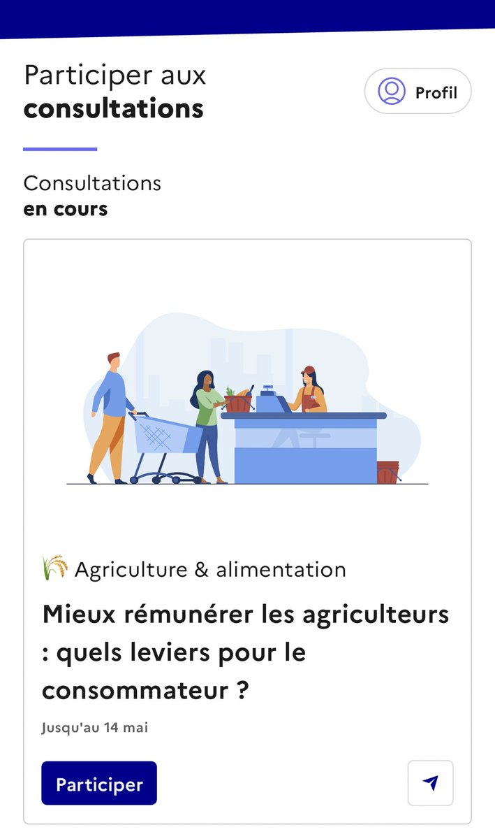 👊 Nous avons besoin de vous. Les députés @BabaultAlaure17 et @Alexis_IZARD lancent une consultation publique dans le cadre de leur mission gouvernementale sur #EGalim. Professionnels du secteur agricole comme consommateurs, votre avis compte pour soutenir nos agriculteurs !
