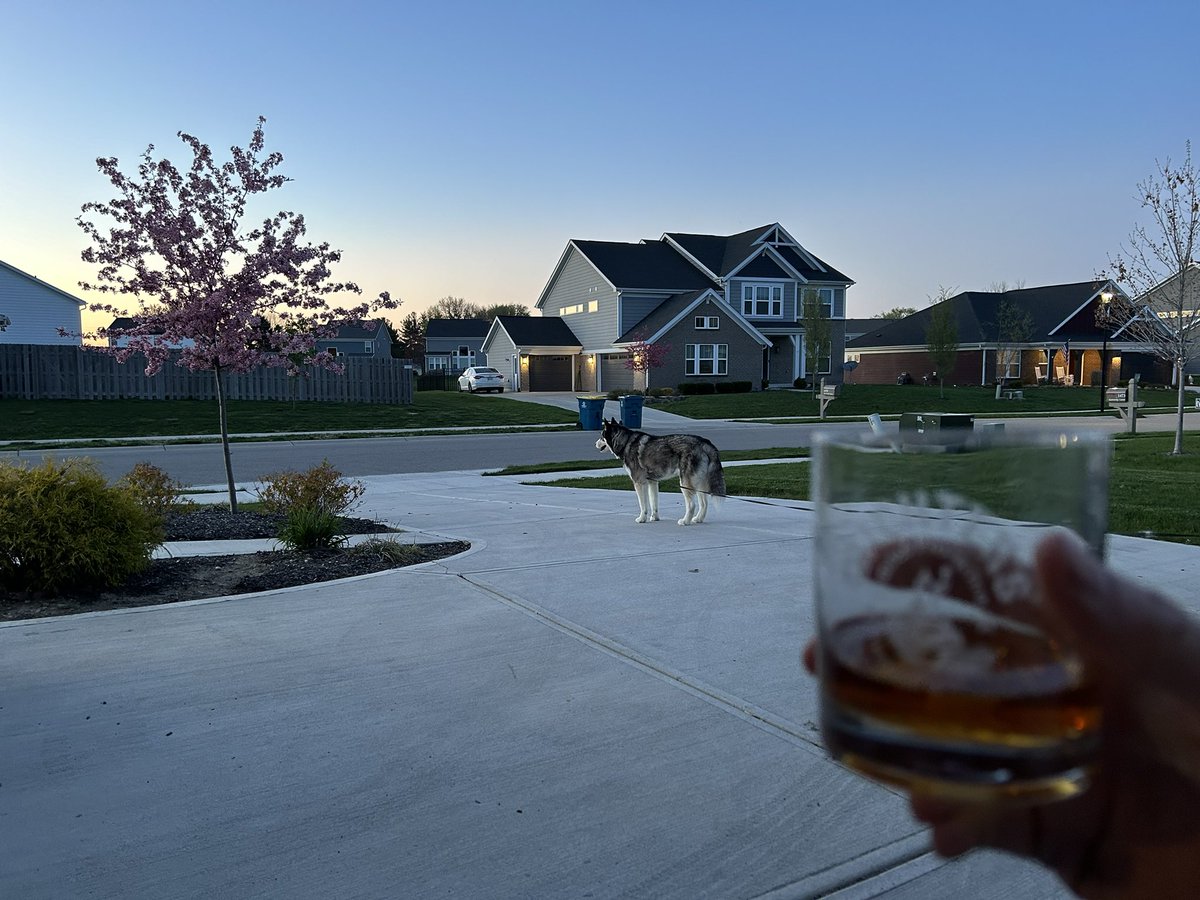 Enjoying some nice weather with mom and dad last night