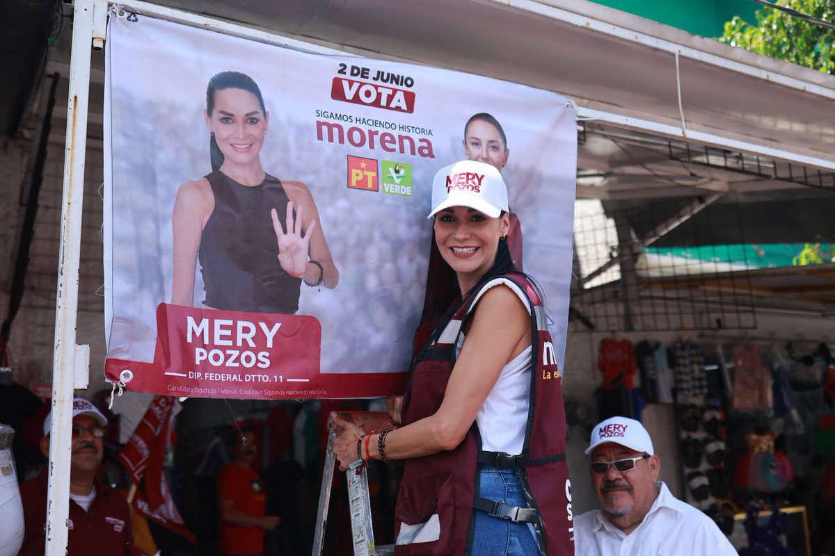 La candidata por Morena a diputada federal por el distrito 11 en Jalisco @mery_pozos sigue siendo la favorita a ganar Segun la uitima encuesta esta 2 a 1 de su adversaria cercana! #Dtt11DeJaliscoConMorena #ConMeryGanamos