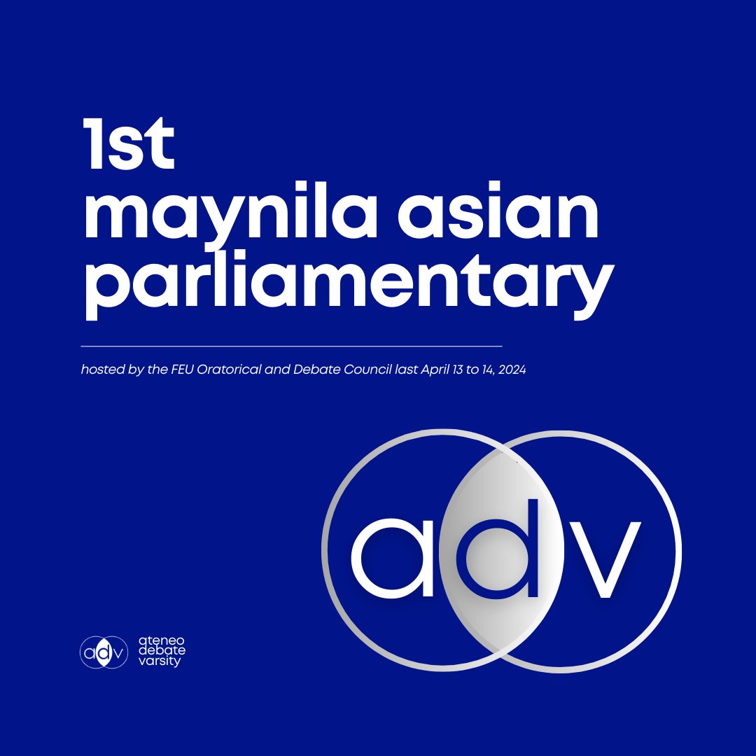 ateneodebatevar's tweet photo. The Ateneo Debate Varsity congratulates its members for an excellent performance at the 1st Maynila Asian Parliamentary hosted by the FEU Oratorical and Debate Council last April 13 to 14, 2024. https://t.co/gnotZnT2Yq