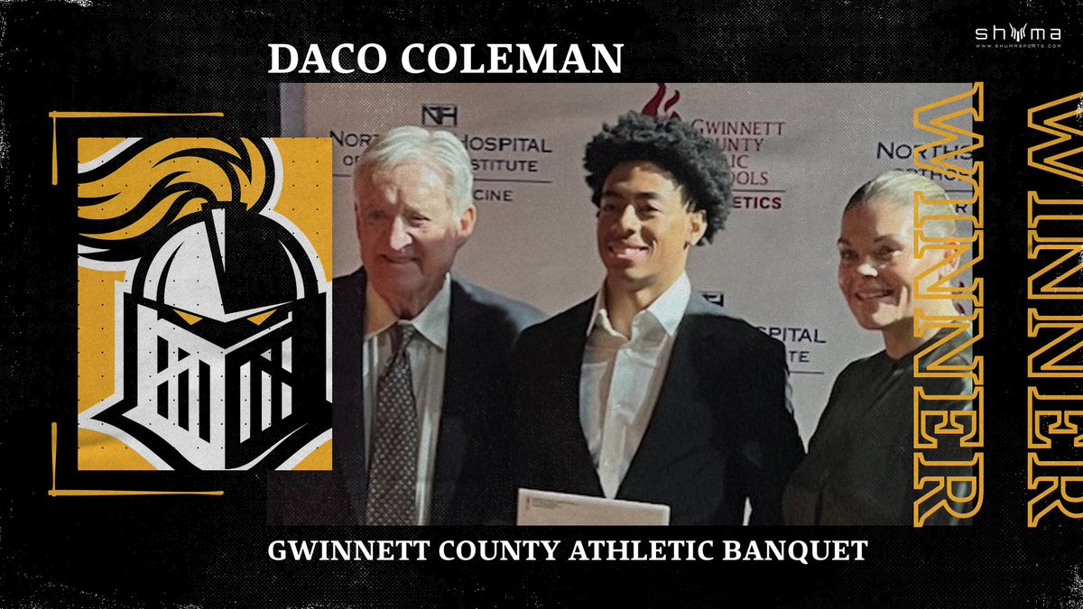 Congratulations to our very own Daco Coleman for being honored at last night's Gwinnett County Athletic Banquet! We're extremely proud of your achievements. A special thanks to Shuma Sports for their generous scholarship supporting our student-athletes. #Ce