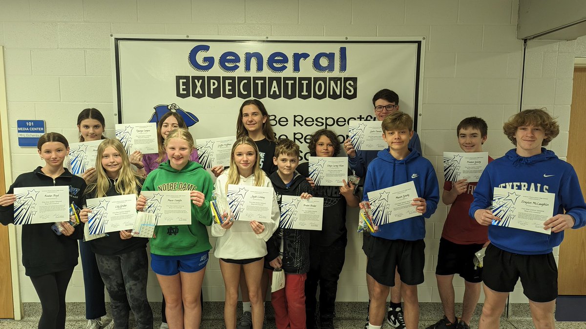 AWLSJH's tweet photo. Congratulations to our April Students of the Month!
✅ Respectful
✅ Responsible
✅ Safe
✅ Involved
#GeneralPride https://t.co/VgZgMdSYEN