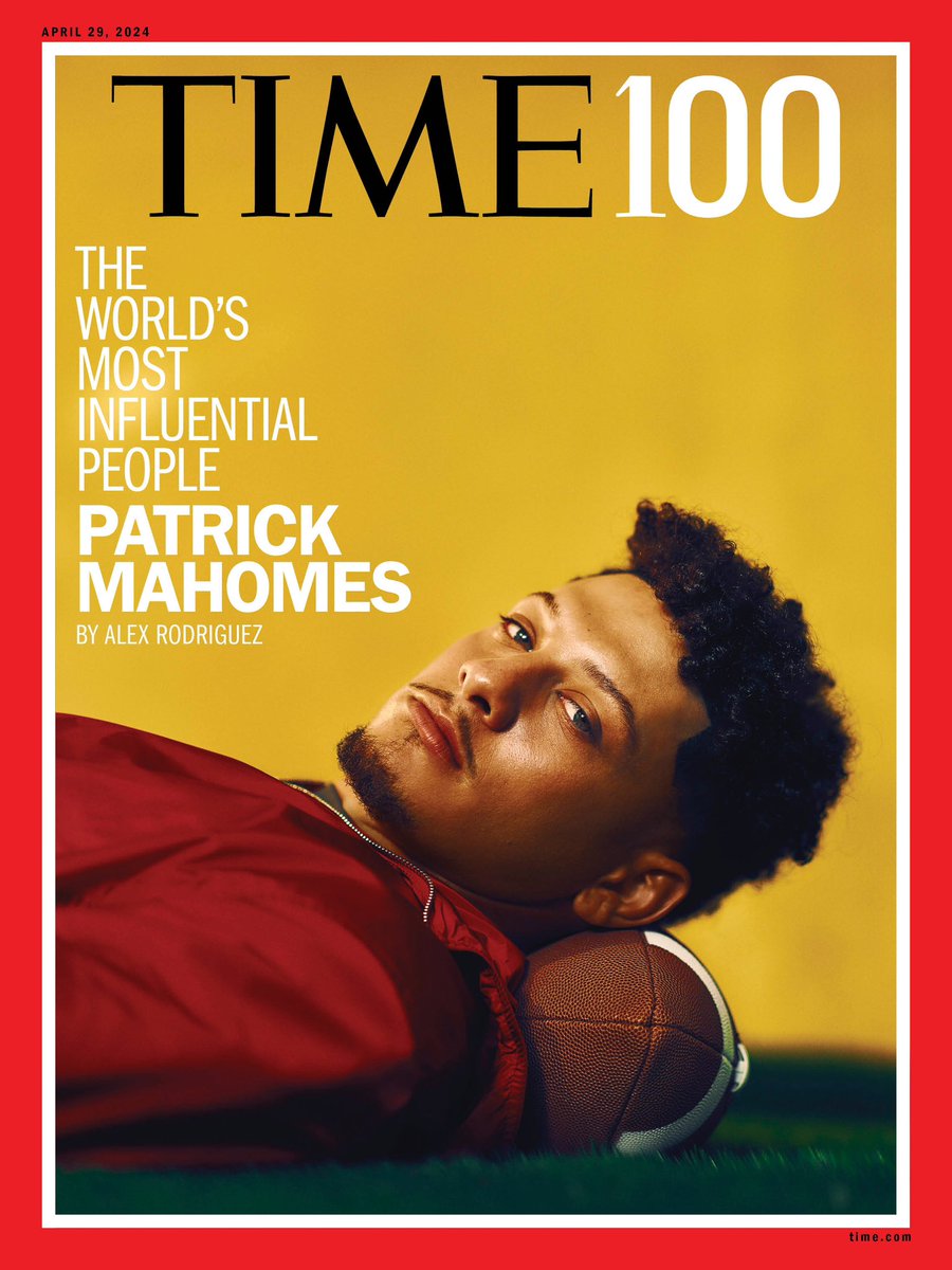 Changing the game. Patrick Mahomes has been named one of @TIME’s Most Influential People of 2024.